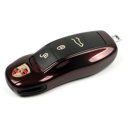tmavě hnědý kryt na klíč Porsche mahagony