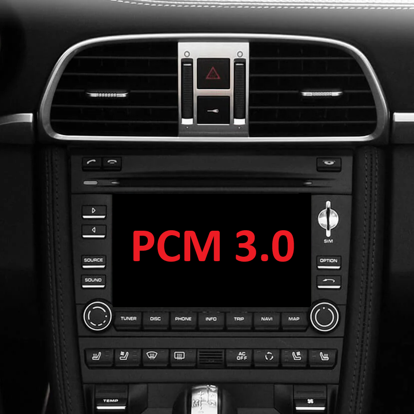 Moderní Rádio s Android auto a Carplay pro Porsche 911, Boxster, Cayman (1996–2012)