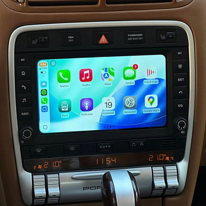 Moderní rádio s Android auto a Carplay pro Porsche Cayenne 955/957 (2002–2010)