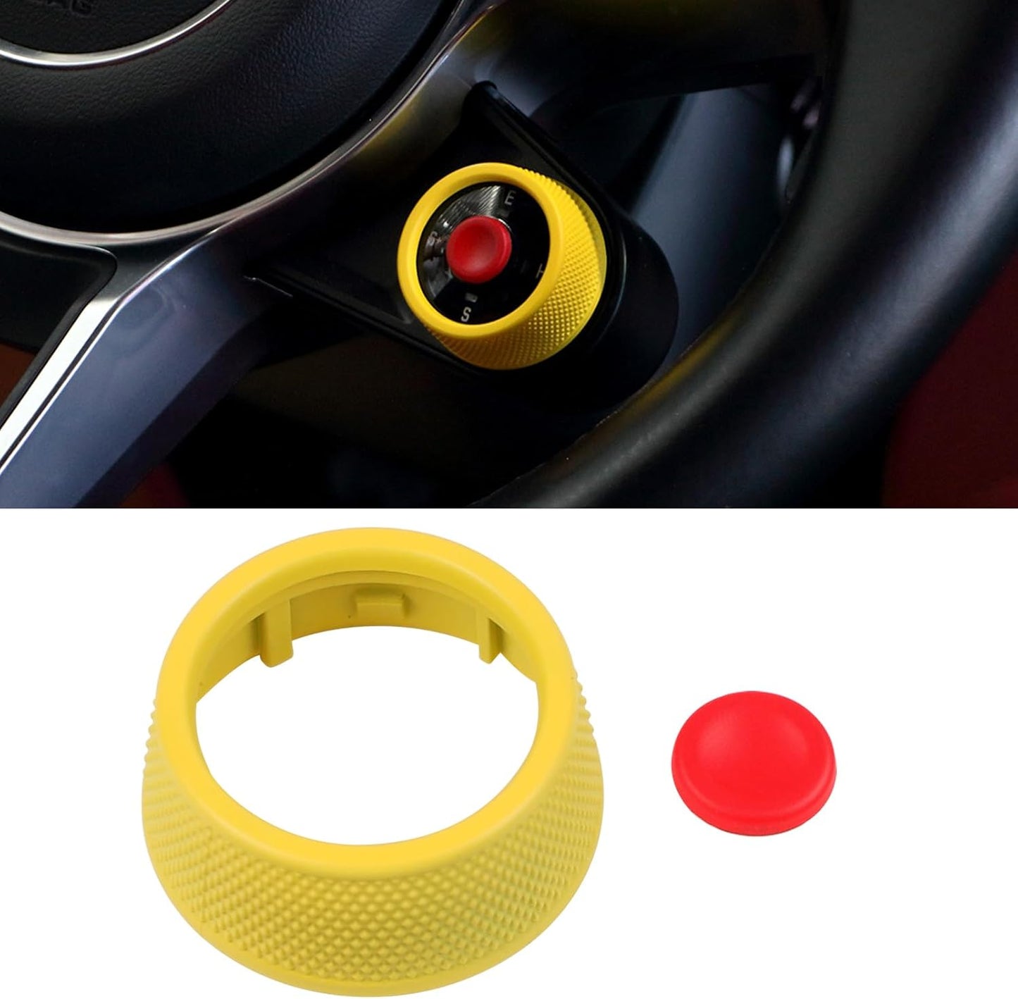 Kryt knoflíku přepínače jízdního režimu na volant typu A pro Porsche 911, Cayenne, Macan, Panamera, Boxster/Cayman (2012–2025)