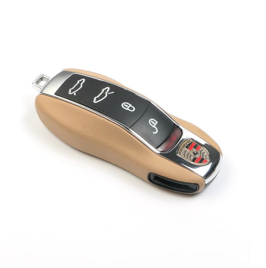 Kožené barevné kryty na klíč pro Porsche Boxster, Cayman, 911, Panamera, Cayenne, Macan (2009-2025)