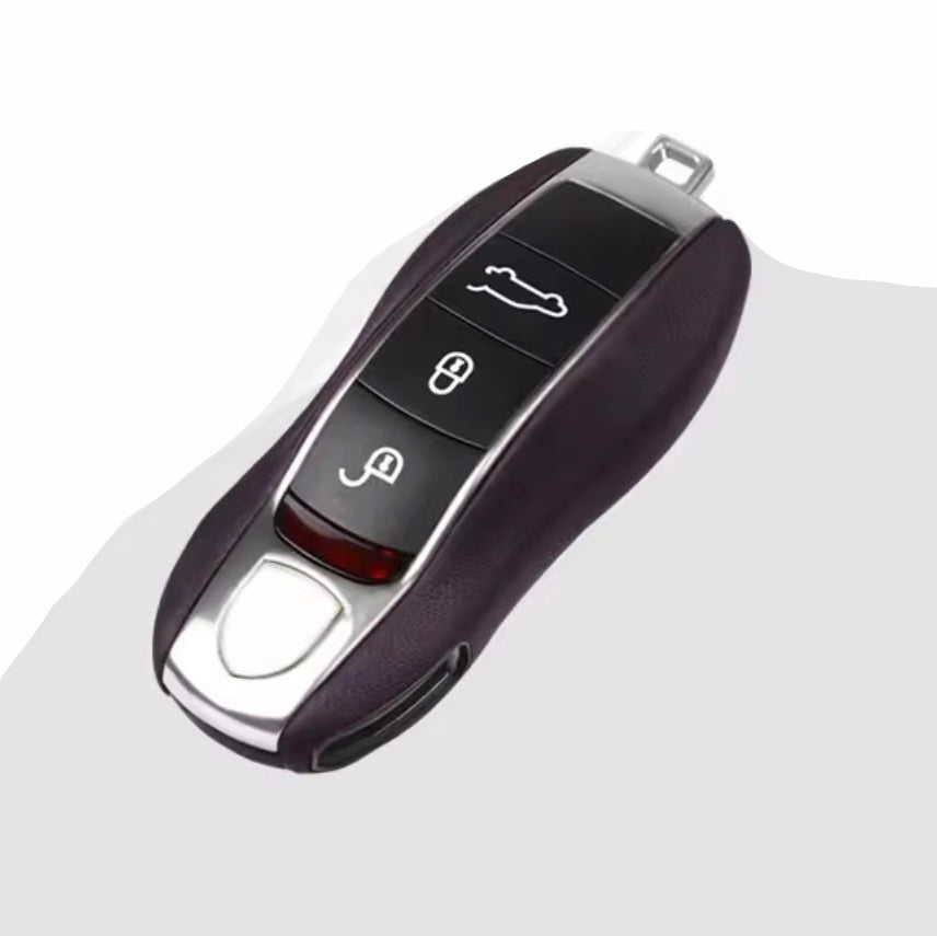 Kožené barevné kryty na klíč pro Porsche Boxster, Cayman, 911, Panamera, Cayenne, Macan (2009-2025)