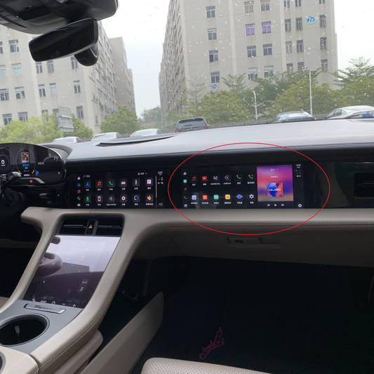 Display autorádio s Android 13 a bezdrátovým CarPlay pro Porsche Taycan (2020-2025)
