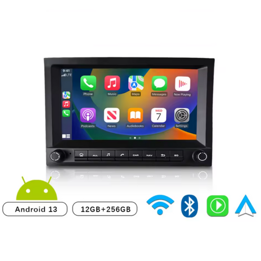 Moderní Rádio s Android auto a Carplay pro Porsche 911, Boxster, Cayman (1996–2012)