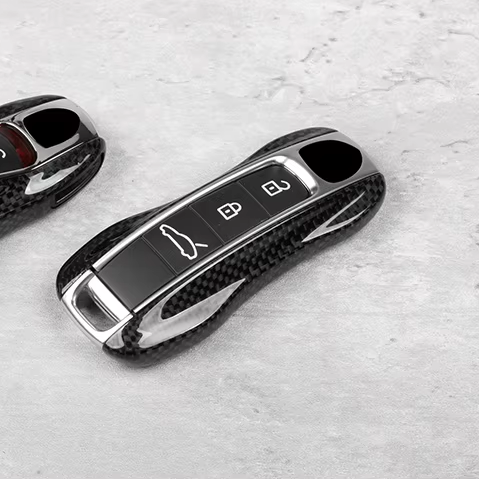 Carbonové kryty na klíč pro Porsche 911, Panamera, Cayenne, Taycan (2017-2025)